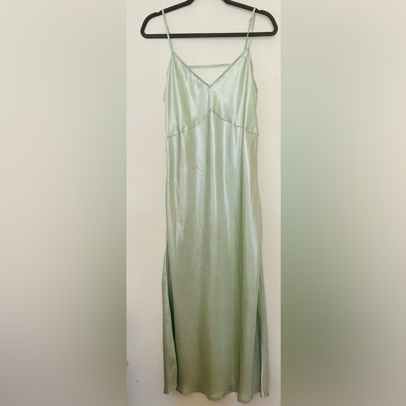 NWOT Free People Intimately Free Dimply Biased Slip Dress Mint Green Siz… - Picture 6 of 11